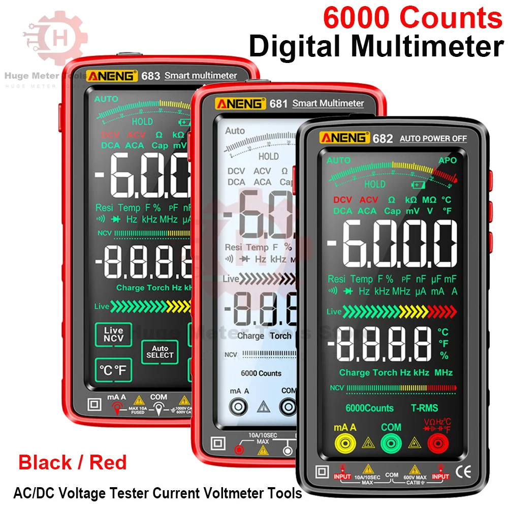 Digitalmultimeter ANENG 683 682 681 Smart High Touch 6000 Zählt Multimeter AC/DC Spannungsprüfer Strom
