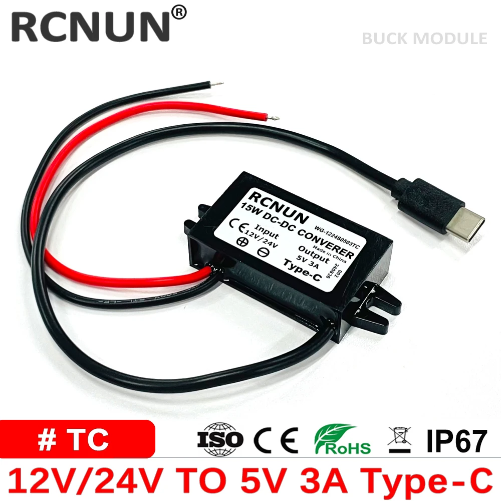 12V 24V zu 5V 3A 15W DC-Wandler Buck-Modul Netzteil Regler – Bild 3