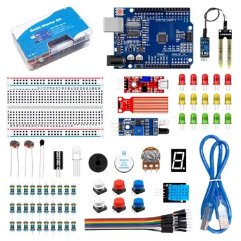 400 Verbindungspunkte Breadboard DIY Project Starter Kit für Arduino UNO R3 Kit Elektronisches Komponentenset