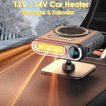 150 W 12 V 24 V Auto-Heizung mit Temperaturanzeige, 3 Geschwindigkeiten, Winter-Schnellheizung, Heizlüfter