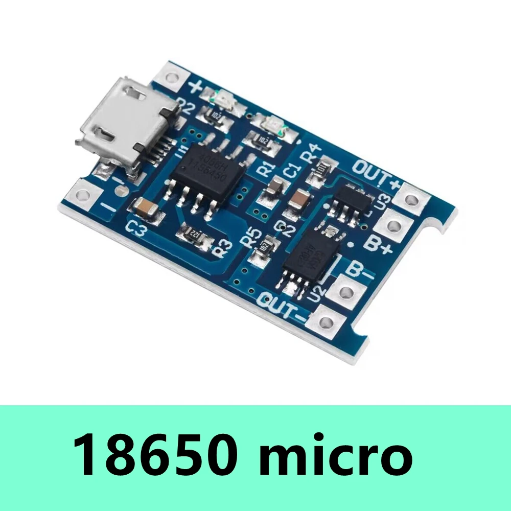 TP4056 5V 1A Micro USB Typ-C 18650 Lithium-Batterielademodul mit Lade- und Schutzfunktionen