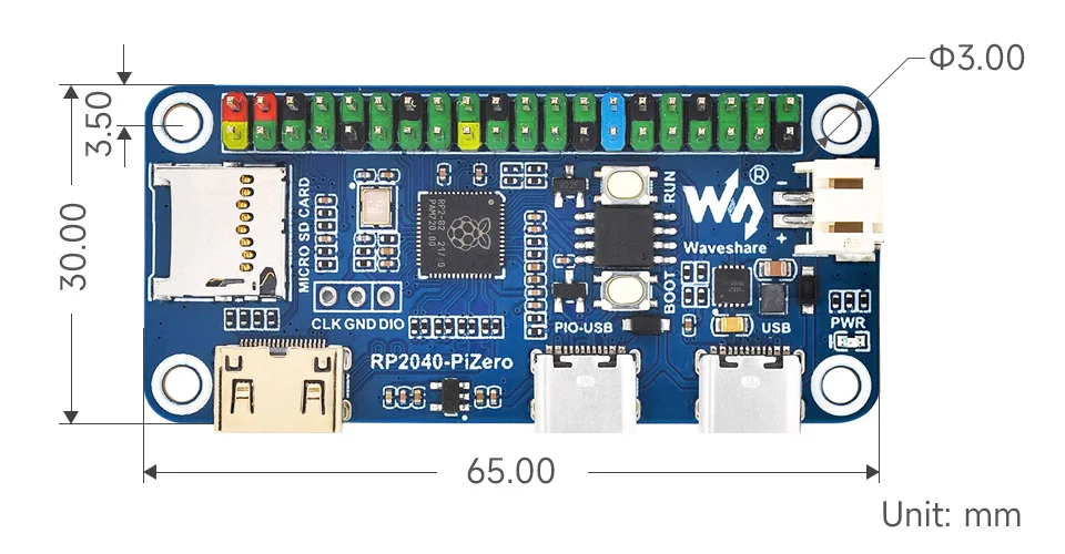 Raspberry Pi RP2040 PiZero Python Programmier- und Entwicklungsboard – Bild 5