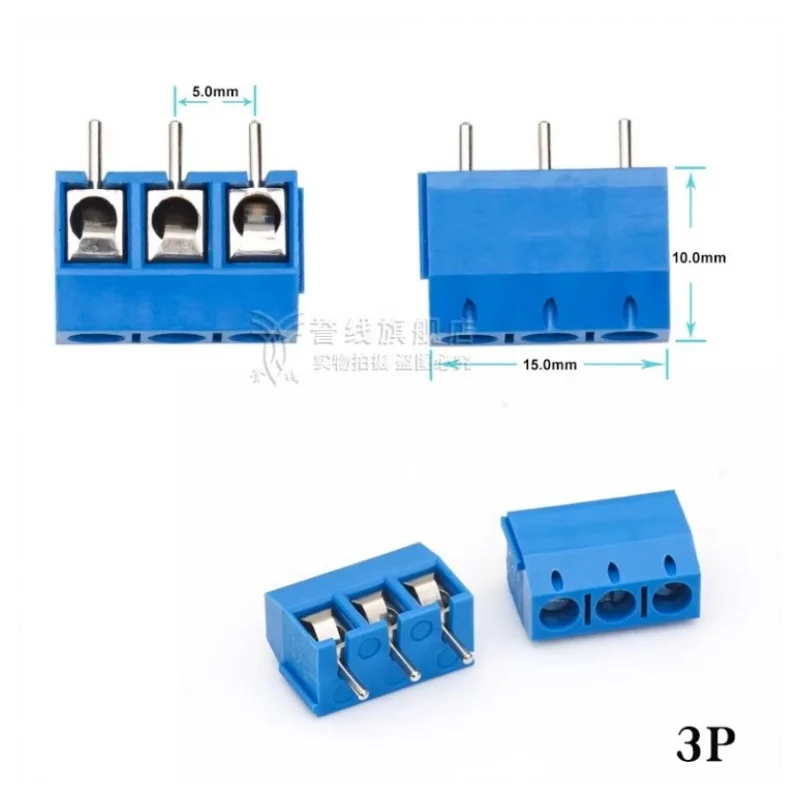 5mm KF301 - 2P 3P MF 301 - 2 3 Pin Kann gespleißt Werden (20 Stück) – Bild 4