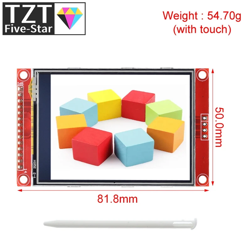 240x320 2,8" SPI TFT LCD Touch Panel Serielles Portmodul mit PBC – Bild 2