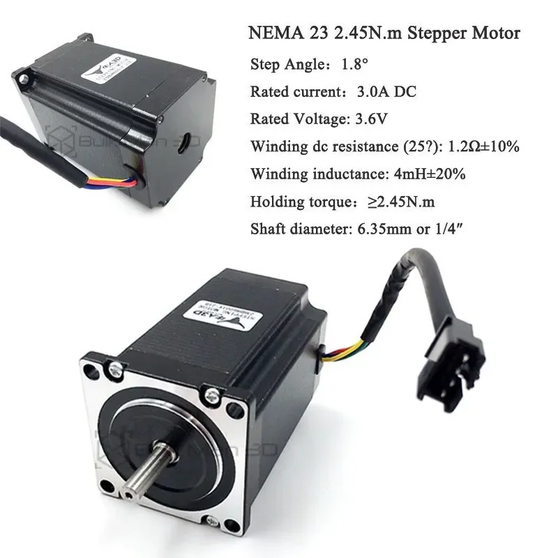 NEMA17 NEMA23 Schrittmotor 2-Phasen 4-Draht 48mm 57mm 86mm 560mN.m – Bild 4