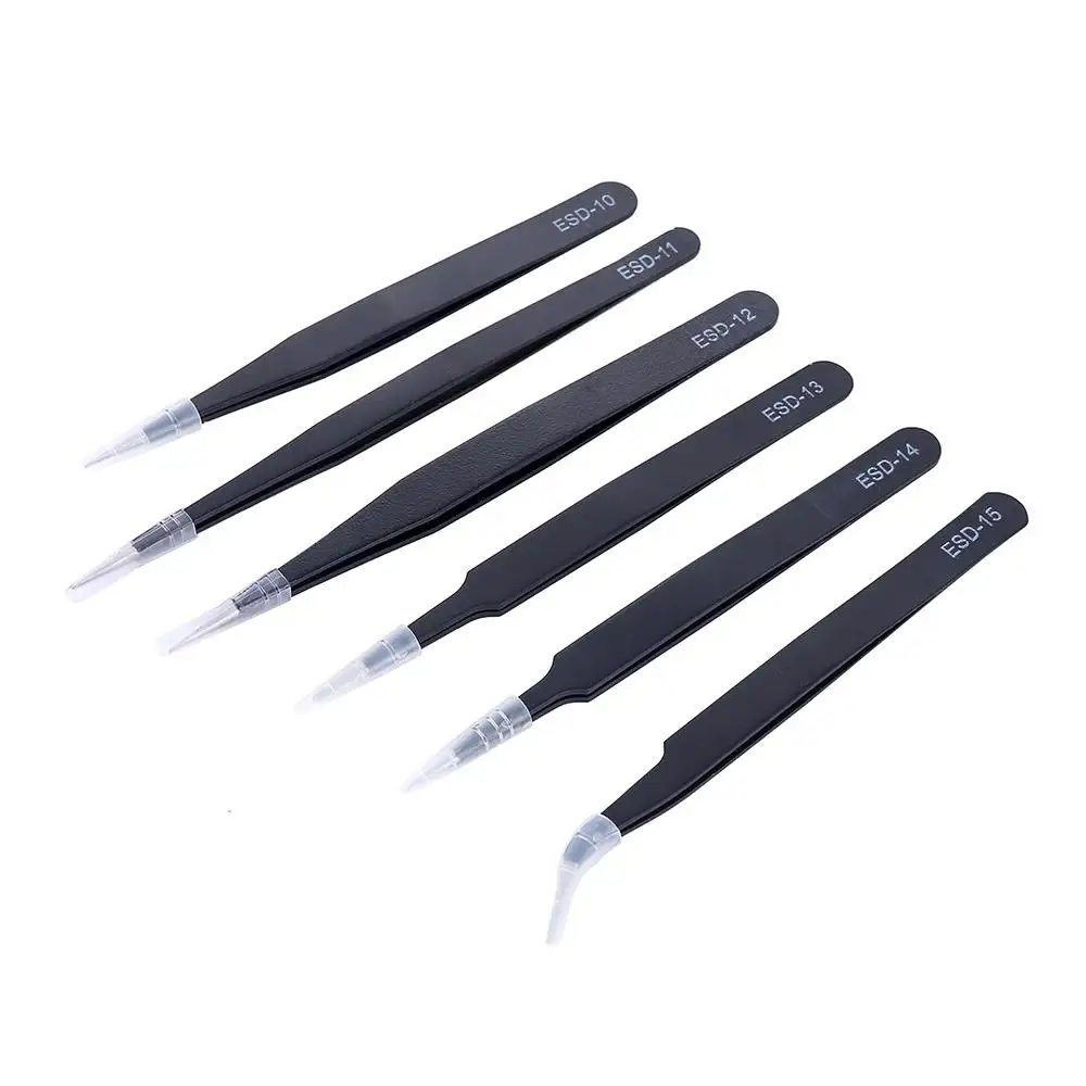 Präzisions-Pinzetten-Set, ESD-antistatische Pinzetten aus (6 Stück) – Bild 5