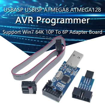 USBASP USBISP AVR Programmierer USB ISP USB ASP ATMEGA8 ATMEGA128 Unterstützung Win7 64K 10Pin zu 6 Pin