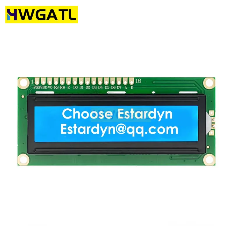 LCD1602 1602 LCD-Modul Blau/Gelb Grüner Bildschirm 16x2 Zeichen – Bild 3