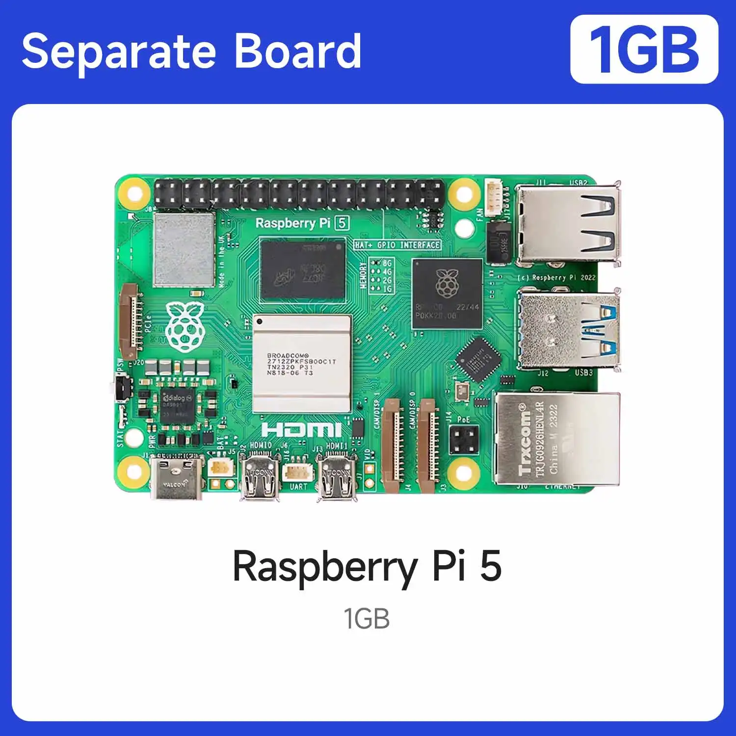 Raspberry Pi 5 1G 2G 4G 8G 16G RAM Entwicklungsboard KI Großes Sprachmodell-Kit Gehäuse Lüfter Netzteil