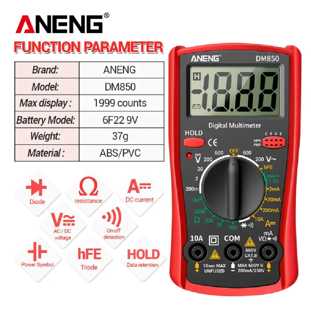 MultANENG DM850 Digitales Multimeter Automatisch Professionell 1999 – Bild 2