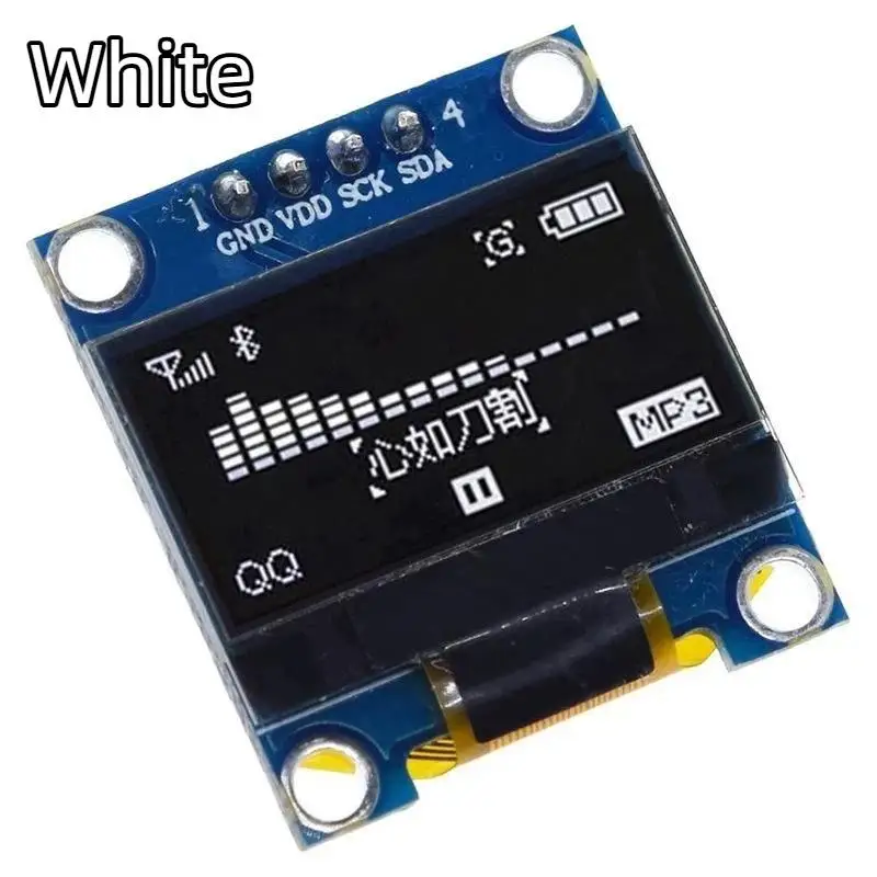 0,96 Zoll SSD1306 OLED-Display 128x64 IIC I2C Serielles Bildschirmmodul für Mikrocontroller-Programmierung