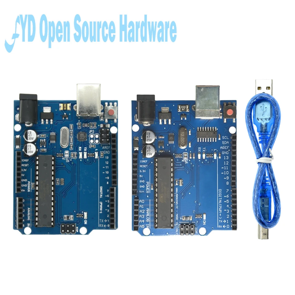 Entwicklungsboard mit ATMEGA16U2 und ATMEGA328P Chips + USB-Kabel für UNO R3 Arduino-Projekte