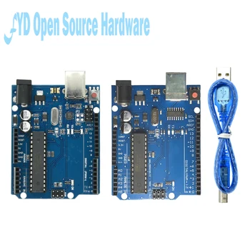 Entwicklungsboard mit ATMEGA16U2 und ATMEGA328P Chips + USB-Kabel für UNO R3 Arduino-Projekte