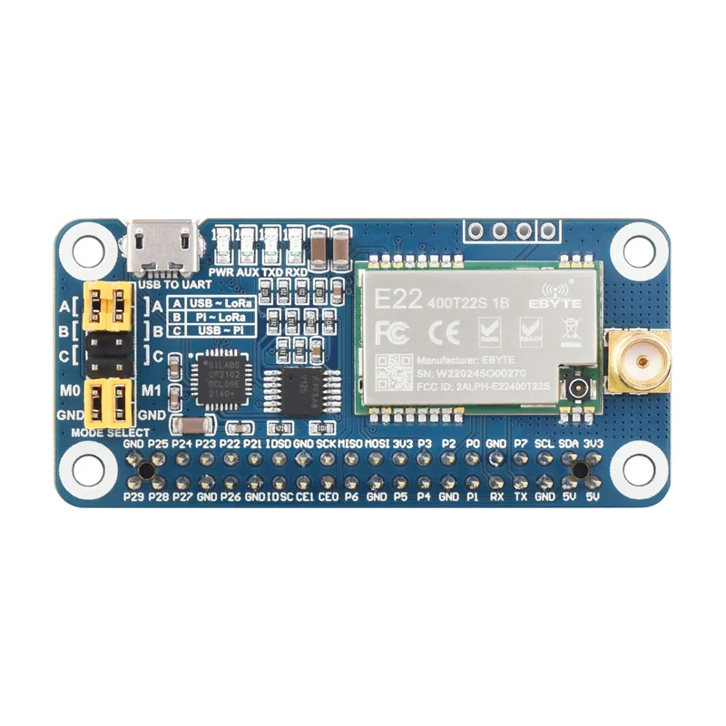 Raspberry Pi SX1262 / SX1268 LoRa HAT 433M / 470M / 868M / 915M Option – Bild 4