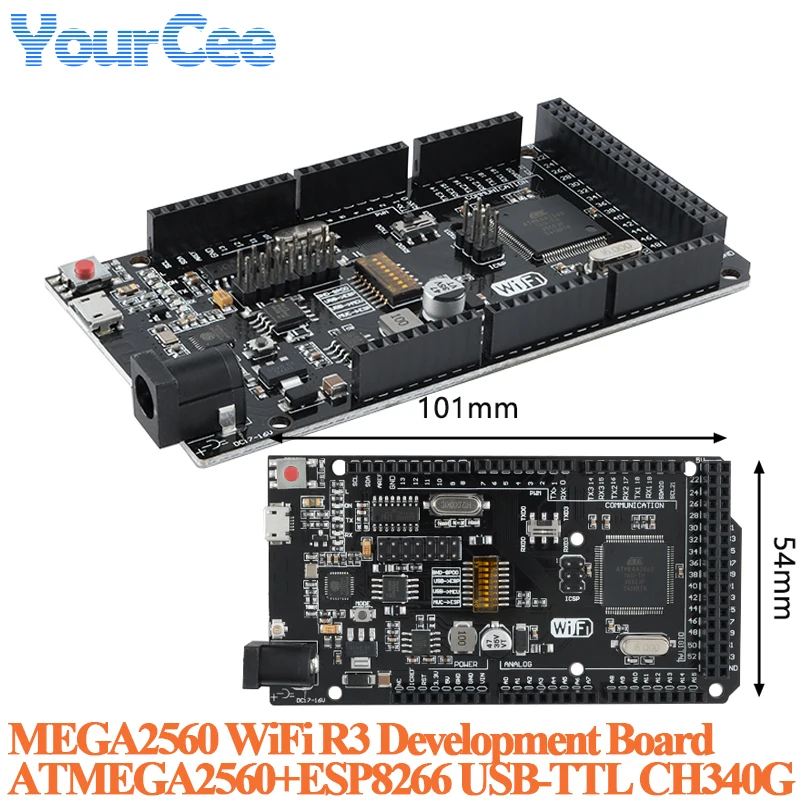 ATMEGA2560 ATMEGA2560-16AU CH340G R3 Embed Development Core Board – Bild 4