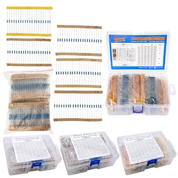 1/4W 1/8W 1/2W 1W 2W Metallfilm-Widerstand-Set 130 Werte 0,125W 1% Widerstandssortiment Sortiment-Box 0,25W