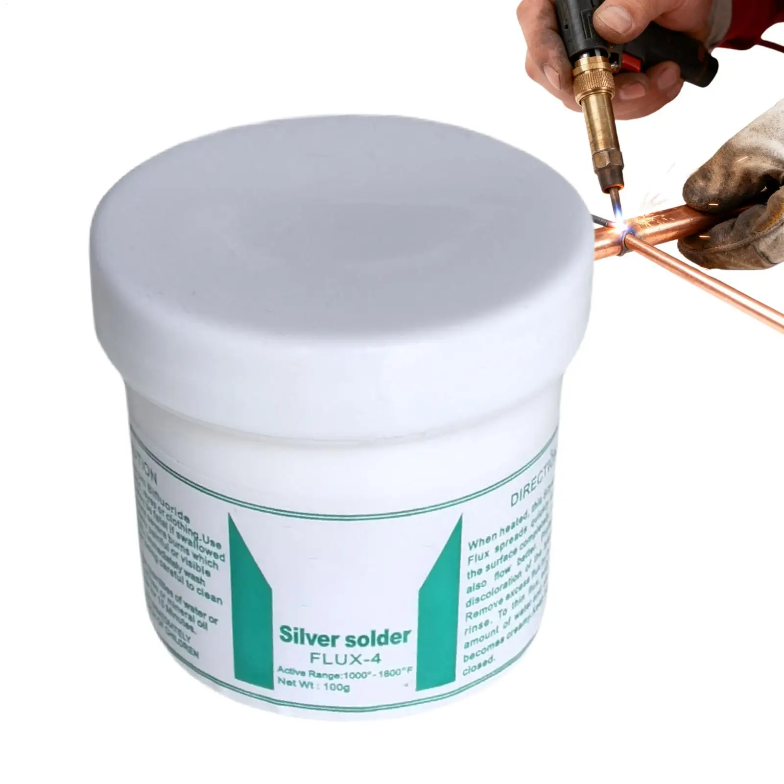 100g Silber-Lötflussmittel-Pulver Hochtemperatur-Lötflussmittel für Kupfer, Messing & Stahl, HVAC, Automobil