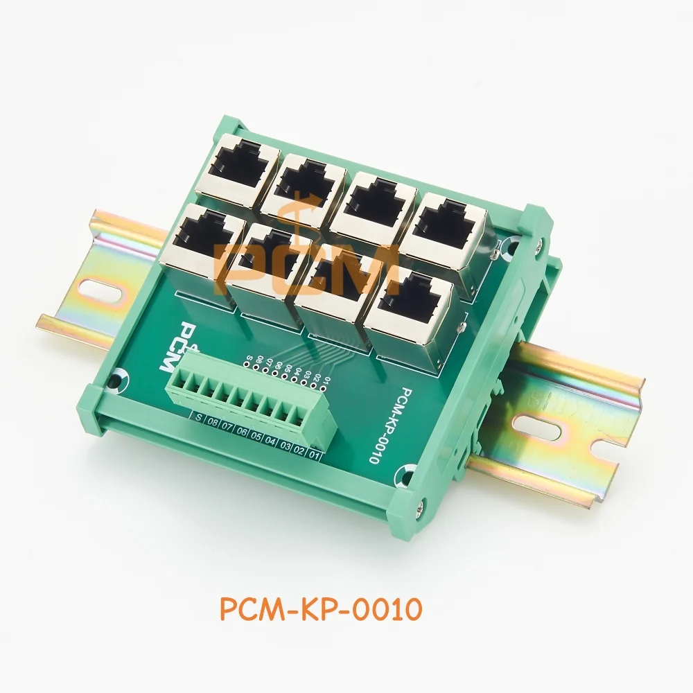 DIN-Schienen-8-Wege-RJ45-Ethernet-zu-Schraubklemmenblock-Breakout-Boar – Bild 3