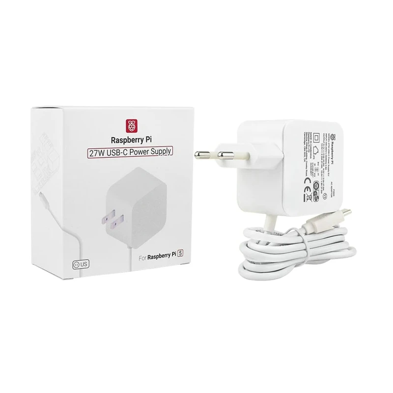 Netzteil Raspberry Pi 5, 27 W, USB Typ C, US-UK-EU-Stecker optional – Bild 6