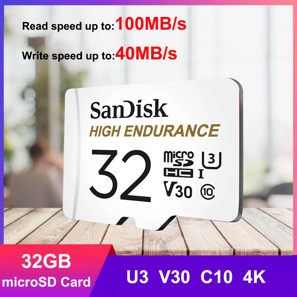 SanDisk MAX ENDURANCE MicroSD-Karte 32GB 64GB 128GB 256GB U3 4K Full HD Speicherkarte für Fahrtenschreiber