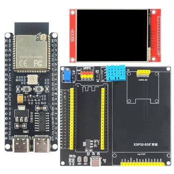 ESP32-S3-DevKitC-1 Entwicklungsboard-Kit mit 2,8 Zoll TFT LCD BT 2.4G WLAN-Modul 8MB PSRAM 16MB FLASH N16R8