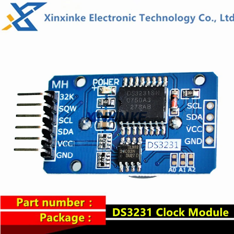 DS3231 Real Time Clock Module RTC DS3231 3.3V/5V without (5 Stück) – Bild 3