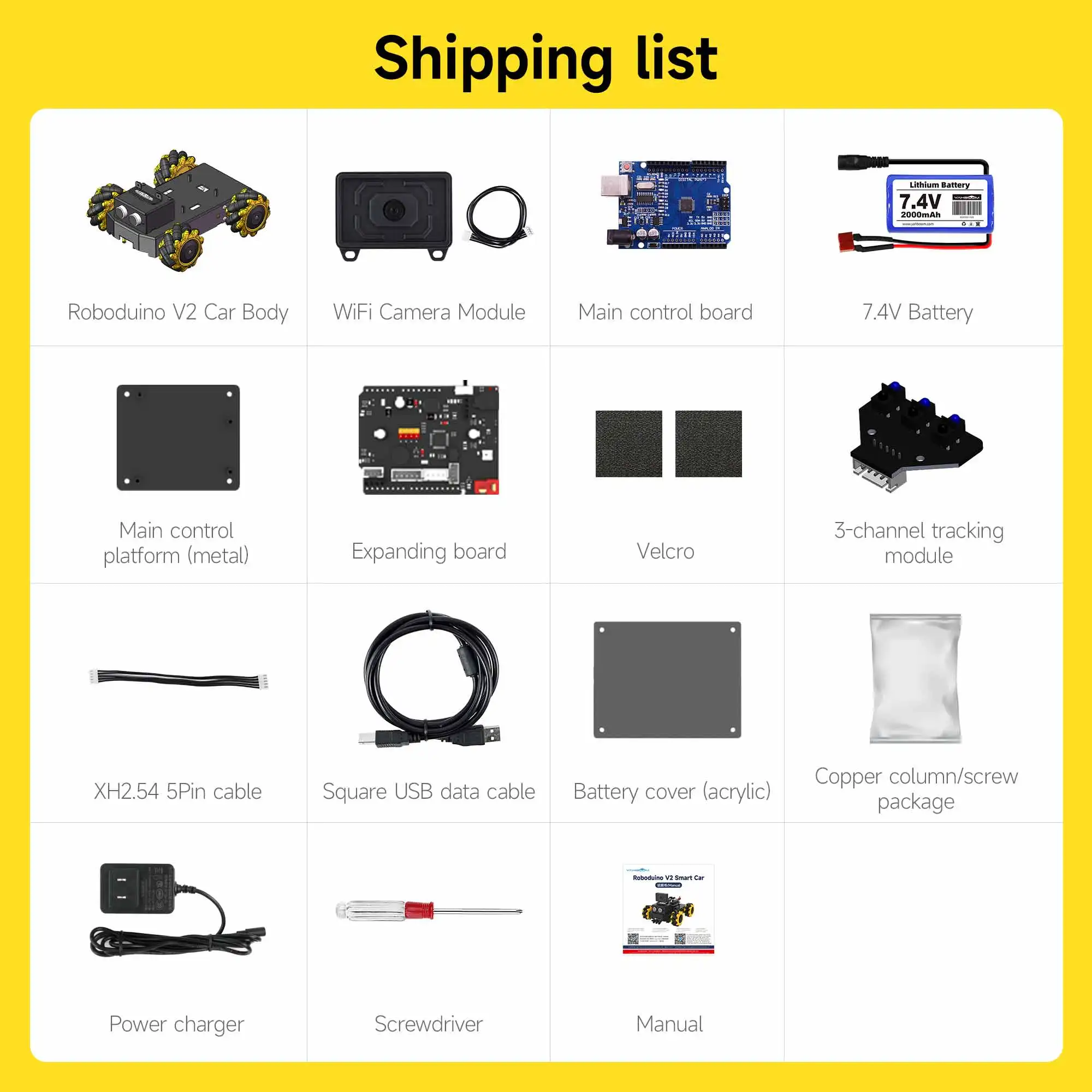 Yahboom UNO R3 Smart Robot Car Kit Roboduino V2 Mit ESP32 WiFi Kamera – Bild 5