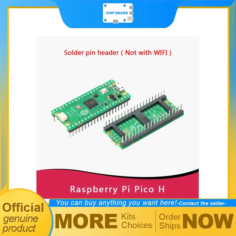 Raspberry Pi Pico / Pico 2 MCU-Board, Pico H Header-Version, Drahtlose Erweiterung, MicroPython C++-kompatibel