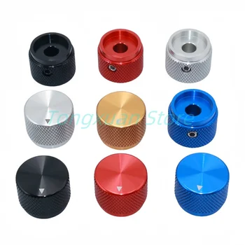 Solide Bearbeitete 20x15,5mm Aluminium Drehgeber Potentiometer Lautstärke Schalter Knopf Verstärker Steuerung