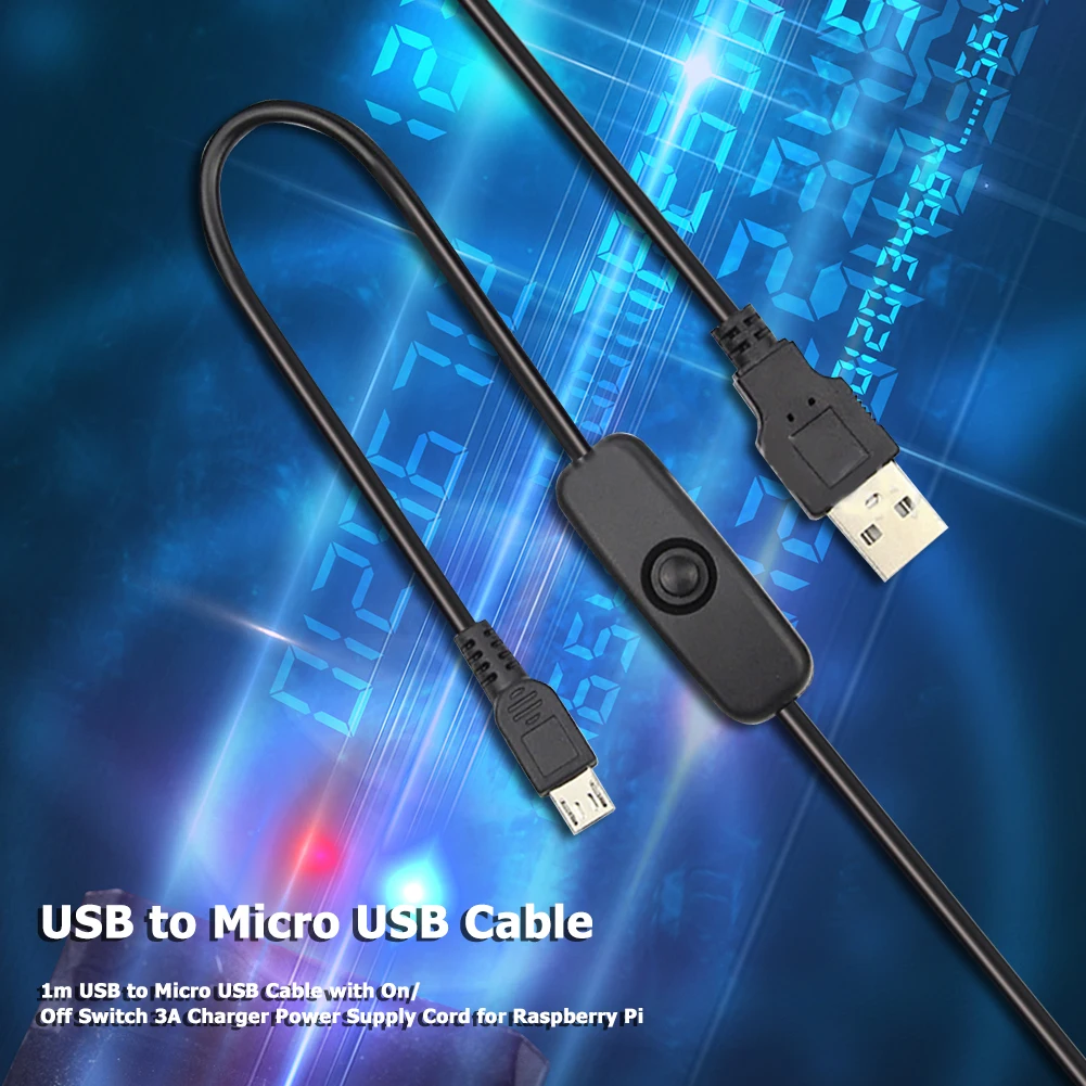 USB-auf-Micro-USB-Kabel mit Ein-/Aus-Schalter, Ladegerät, Netzkabel – Bild 6