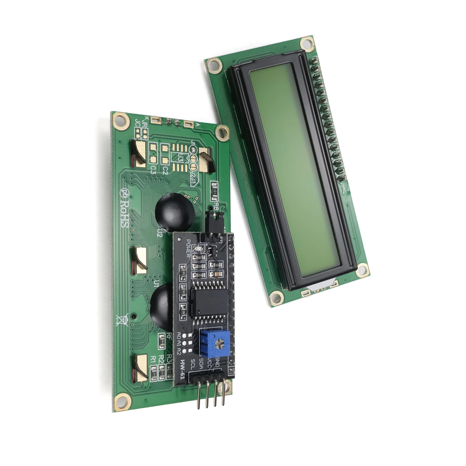 LCD1602+I2C Modul Blau / Gelbgrüner Bildschirm 16x2 Zeichen – Bild 4