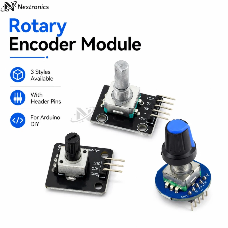 360-Grad-Drehgebermodul KY-040 EC11 RV09 Analoges Drehpotentiometer-Sensor-Schaltermodul mit Pins für Arduino