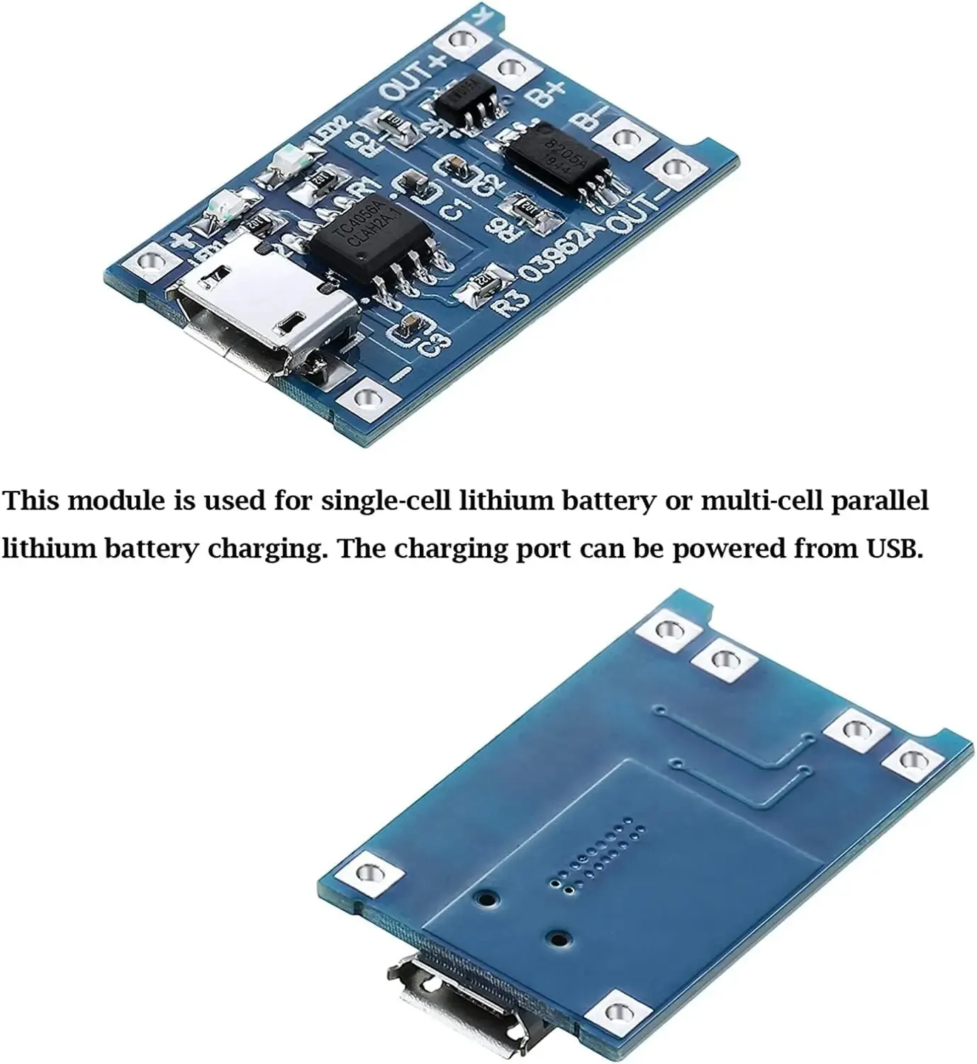 5V 1A 18650 Lithium-Batterie Lade Board TP4056 Lithium Lade (10 Stück) – Bild 6