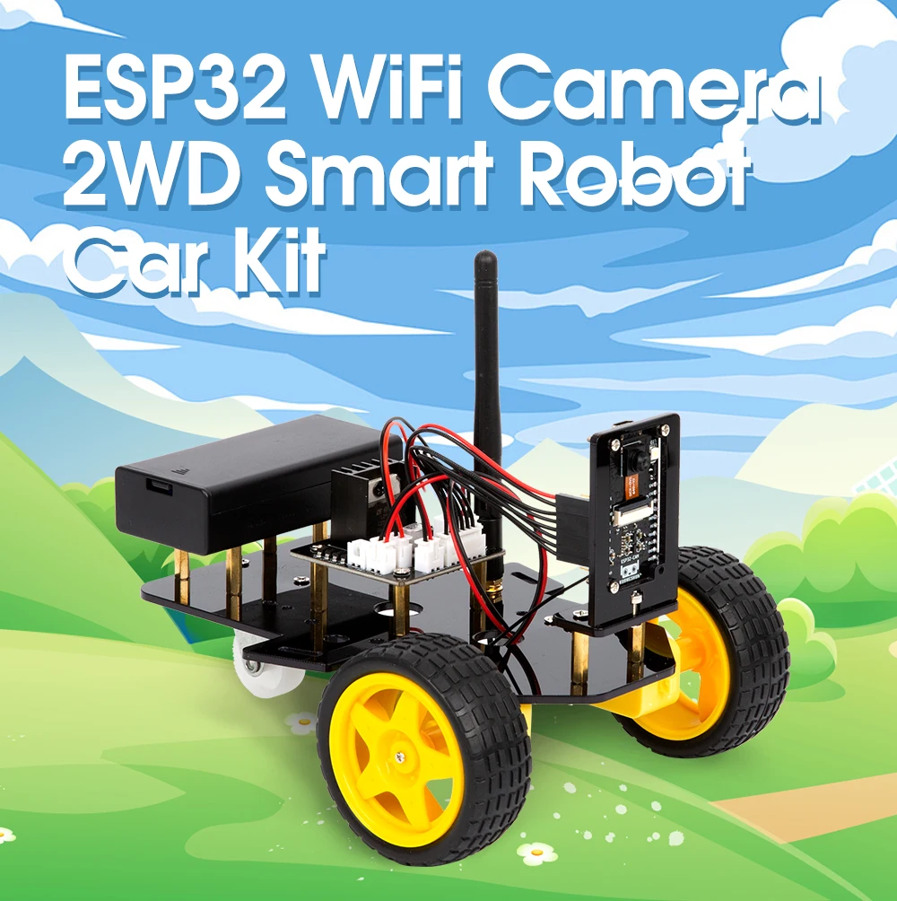 KUONGSHUN 2WD Smart Robot Car Kit Wifi ESP32 Kamera Starter Kit – Bild 2