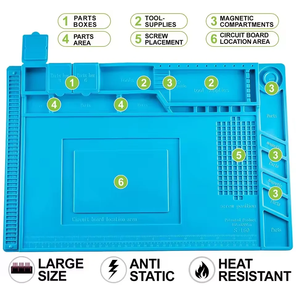 S110-S180 ESD Silikon Löten Matte Für Elektronik Telefon Reparatur – Bild 2