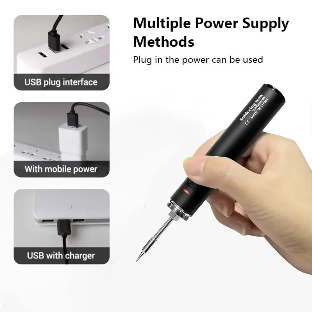 USB-Lötkolben 5V Mini bequem einstellbare Temperatur Home Tools DIY manuelle Radio Lötkolben Set