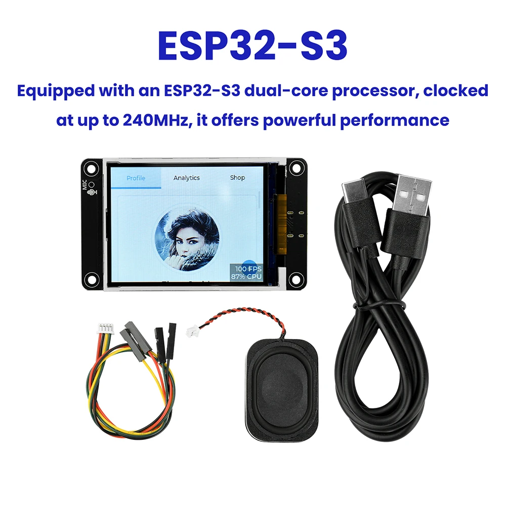 ESP32-S3 Entwicklungsboard mit 2,8-Zoll-Touchscreen Dual Core Prozessor WIFI Bluetooth Smart Display Modul