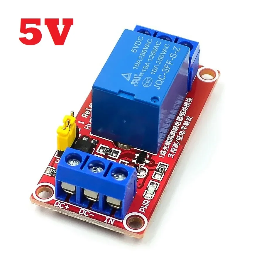 Relaismodul 1, 2, 4, 6, 8 Kanäle, 5 V, 12 V, 24 V, Relaismodulplatine mit Optokoppler-Unterstützung, High