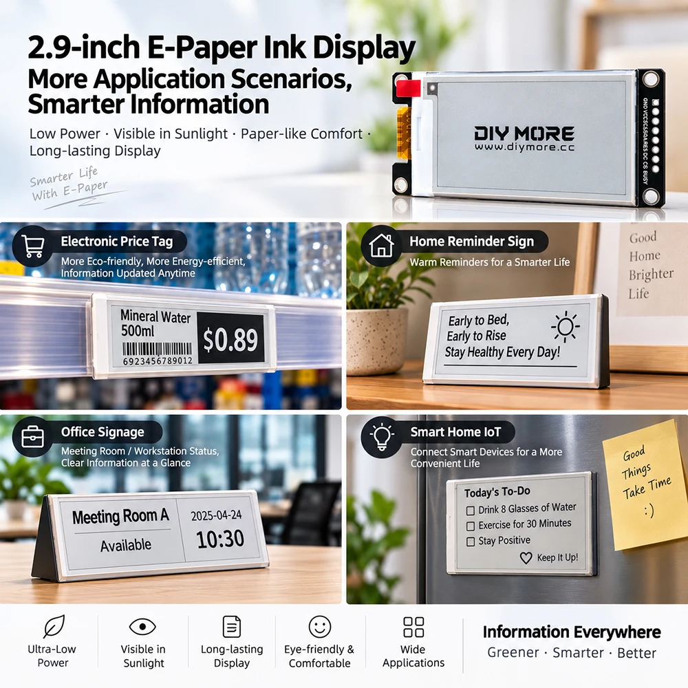 2,9-Zoll-E-Ink-Display DC 2,2-3,7 V SSD1680Z-Chip – Bild 6