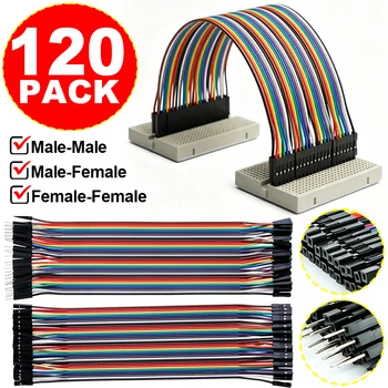 15cm Dupont-Flachbandkabel-Set, Breadboard-Jumper-Flachbandkabel, 40-Pin Stecker auf Stecker, Buchse