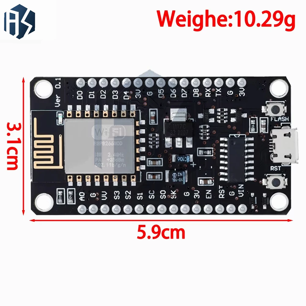 ESP8266 NodeMcu V3/V2/V2.1 WiFi-Board - ESP-12E/12F – Bild 2
