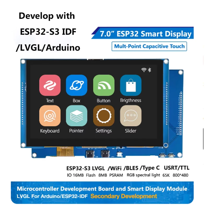 ESP32-S3 LVGL WIFI&BLES HMI-Entwicklungsboard RGB LCD Ar-duino – Bild 6