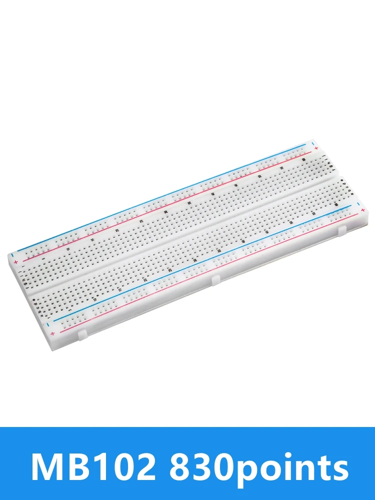 MB102 830-Punkt lötfreies Steckbrett - PCB-Testplatine für die Entwicklung elektronischer Schaltkreise