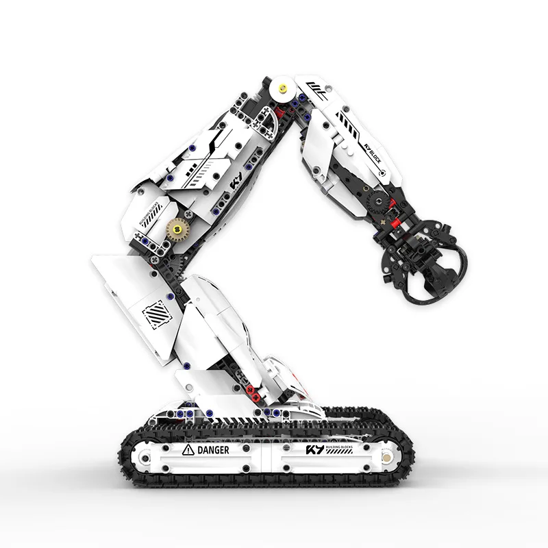 Technischer 3-in-1 Programmierbarer Mechanischer Roboterarm-Bausatz - Ferngesteuerter Coding-Panzer