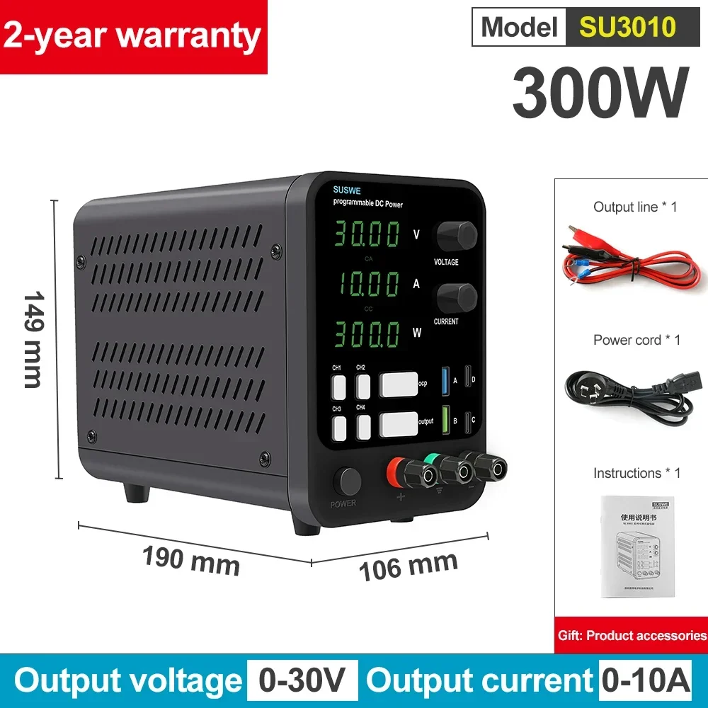Verkauf DC geregeltes Labornetzteil, einstellbar, 30 V, 10 A, Laborator, 60 V, 5 A, 120 V, 2 Spannungsregler