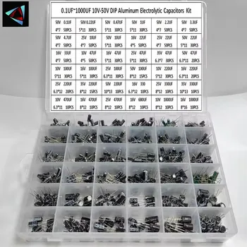 0,1 UF-1000 UF 15/24/36 Werte Aluminium 10-50 V Mix Elektrolytkondensator Assorted Kit (1000 Stück)