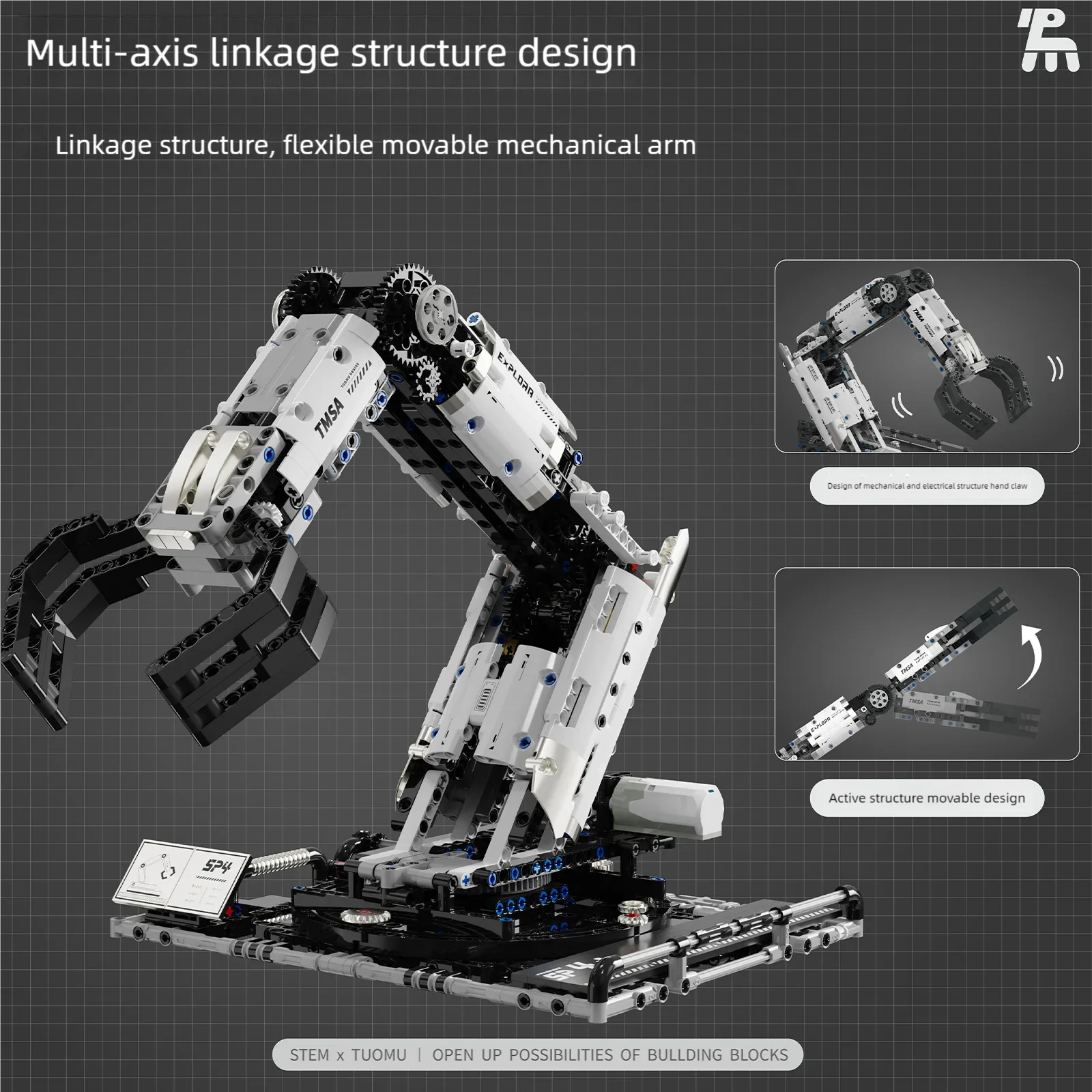Roboterarm-Bausteine, programmierbares Spielzeug mit Fernbedienung – Bild 2