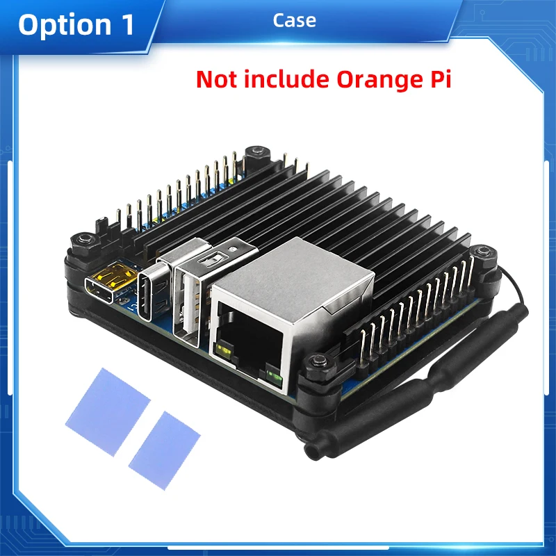 Orange Pi Zero 3 Aluminiumgehäuse Metall Passives Kühlgehäuse Silikon-Kühlkörper für OPI Zero 3 1 2 4 GB Board