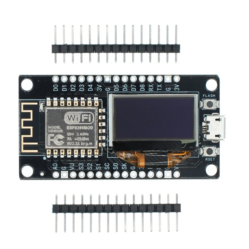 NodeMCU ESP8266 Entwicklungsboard mit 0,96 Zoll OLED-Display CH340G ESP-12F WiFi-Modul TYPE-C USB