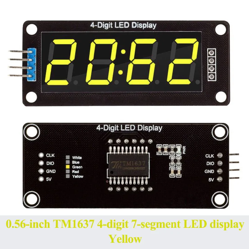 TM1637 0,56 Zoll 4-stelliges 7-Segment-LED-Digitalröhren-Displaymodul – Bild 5